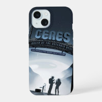 Afiche de viaje espacial retro-Ceres de planeta en