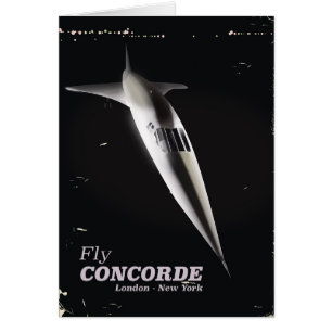 Afiche de viaje estilo vintage de Fly Concorde