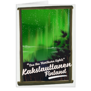 Afiche de viaje finlandés de Kakslauttanen