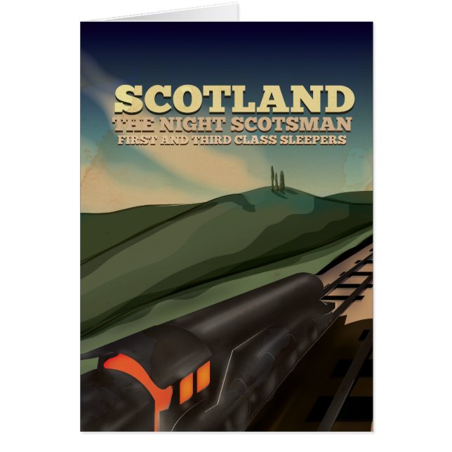 Afiche de viaje para locomotoras en Escocia (Frente)