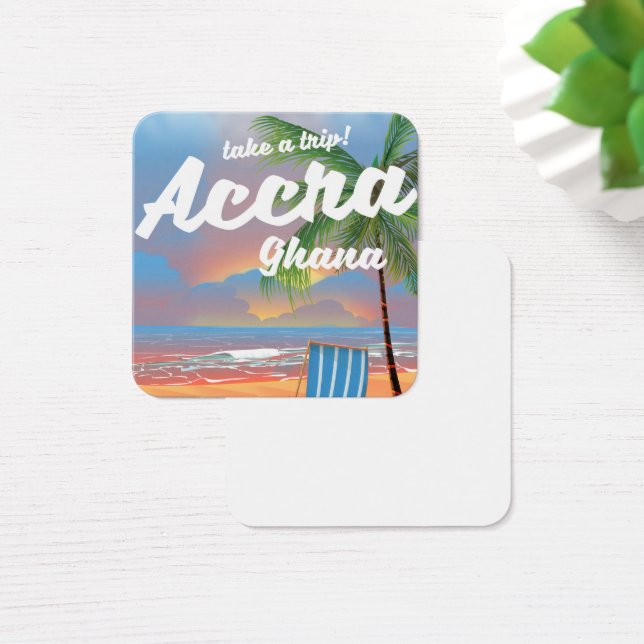 Afiche de viaje por la playa de Accra Ghana (Escritorio)
