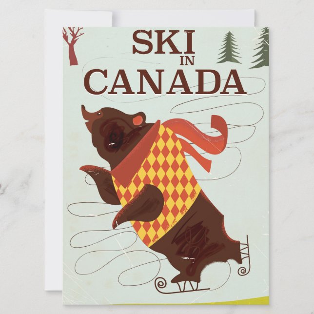 Afiche de viaje retro canadiense (Anverso)