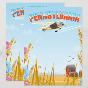 Afiche de viaje rural de Pennsylvania