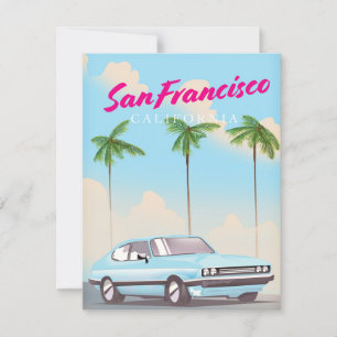 Afiche de viaje tropical de San Francisco Californ