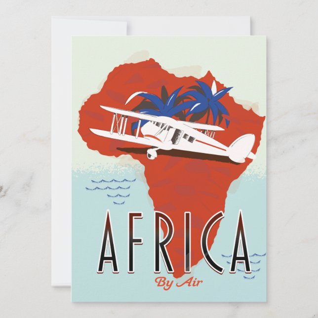 Afiche de viajes de África por aire (Reverso)