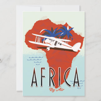 Afiche de viajes de África por aire