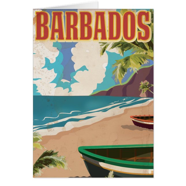 Afiche de viajes de Barbados (Frente)