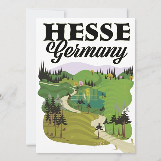 Afiche de viajes de Hesse Germany (Anverso)