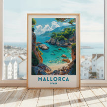 Afiche de viajes de Mallorca Arte Parcial de Españ
