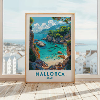 Afiche de viajes de Mallorca Arte Parcial de Españ