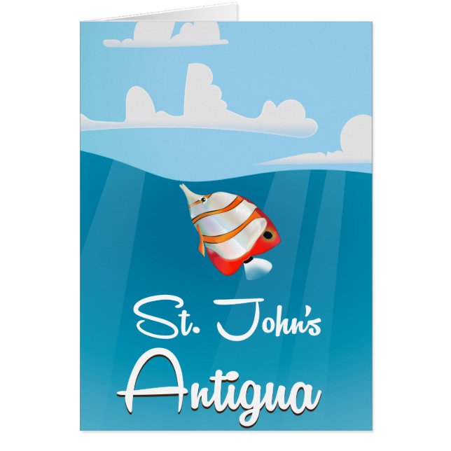 Afiche de viajes de St. John, Antigua y Barbuda (Frente)