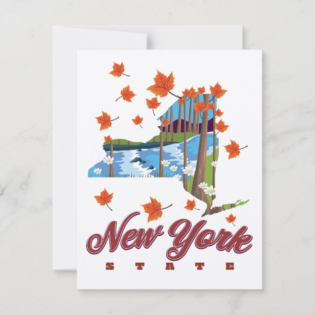 Afiche de viajes del Estado de Nueva York (Anverso)