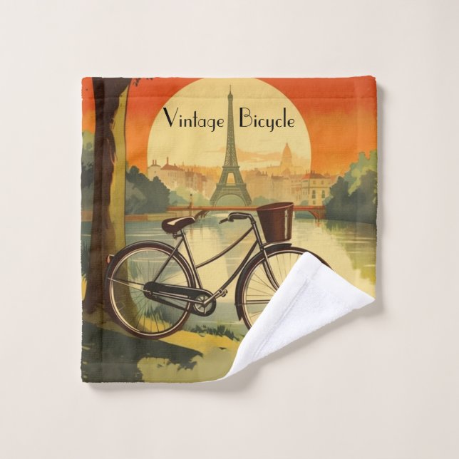 Afiche de viajes en bicicleta, personalizable de P (Toallita)