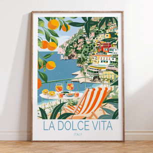 Afiche de viajes La Dolce Vita, decoración de pare