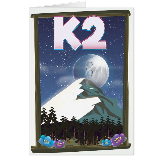 Afiche de viajes por la montaña K2 (Frente)