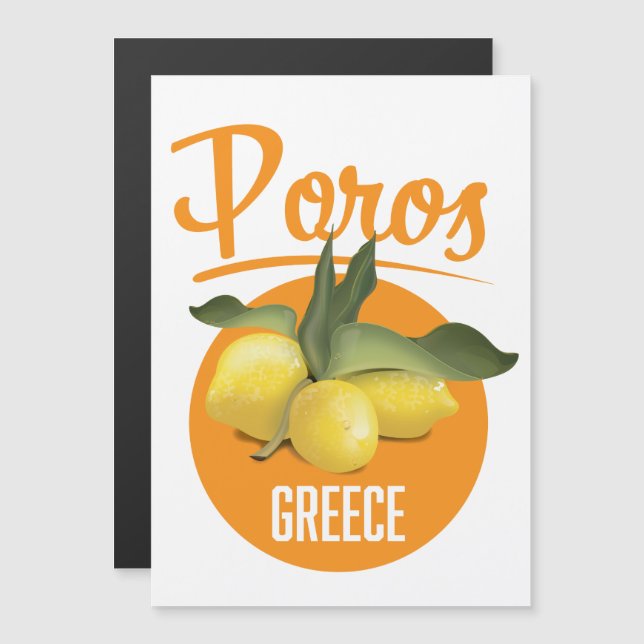 Afiche de viajes Poros Grecia Imprimir (Anverso/Reverso)