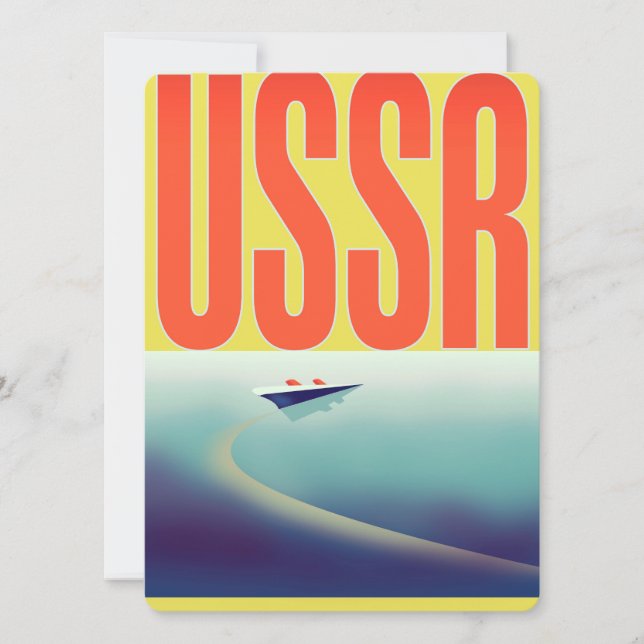 Afiche de viajes soviético de la URSS (Anverso)