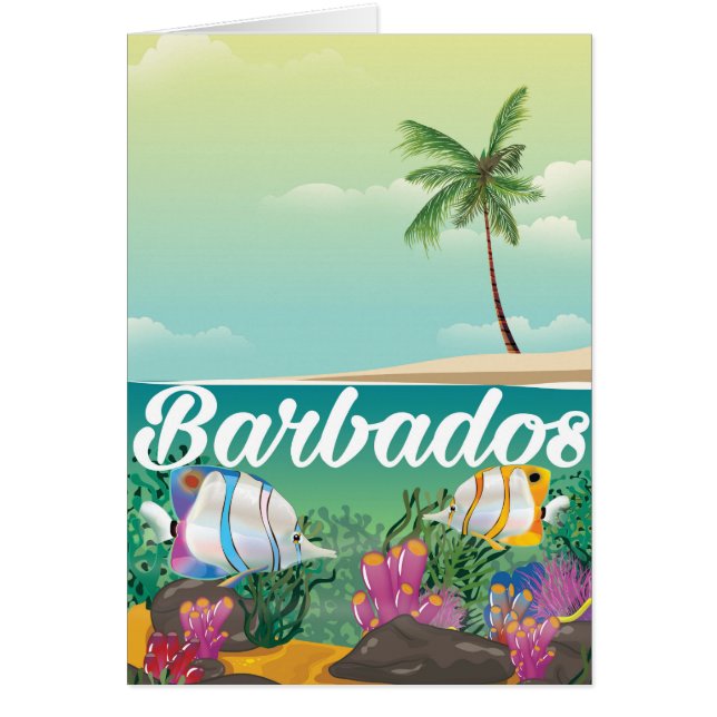 Afiche de viajes submarinos de Barbados (Frente)