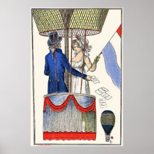 AFICHE DE VINTAGE 1798 - ARTE DE BALONING DE MODA