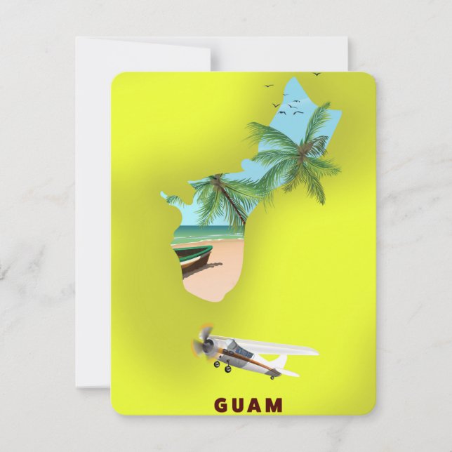 Afiche ilustrado de Guam (Anverso)