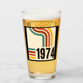Afiche retro vintage de 1974 50 cumpleaños