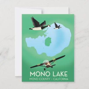 Afiche sobre viajes en Mono Lake, Mono County (Cal