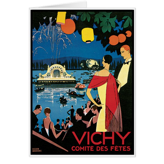 Afiche vintage Art Vichy Francia (Frente)