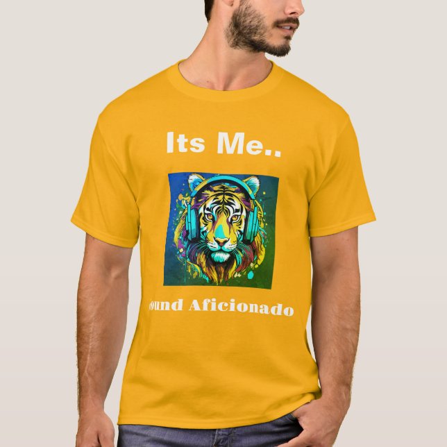 Aficionado al sonido: Camiseta amarilla con tigre (Anverso)