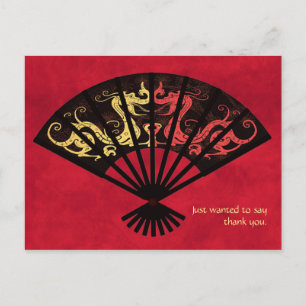 Aficionado asiático gracias tarjeta postal