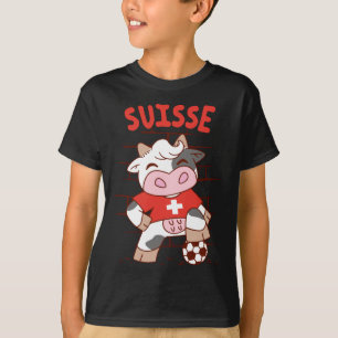 Aficionado de fútbol suizo de vaca camiseta bander