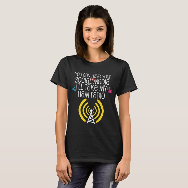 Aficionado de radio CB divertido de la camiseta (Anverso completo)