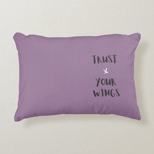 Afirmación positiva de motivación Almohadas Morada (Anverso)