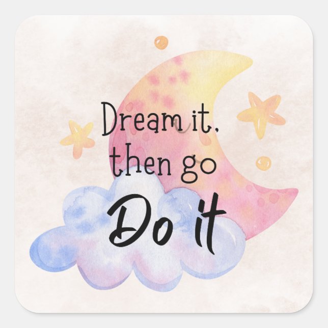 Afirmación positiva | Pegatina motivador (Anverso)