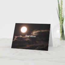Afirmación tarjeta Full Moon and Clouds Blank 5x7