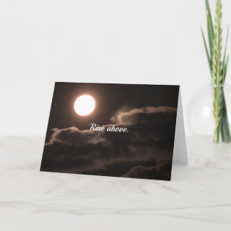 Afirmación tarjeta Full Moon and Clouds Blank 5x7