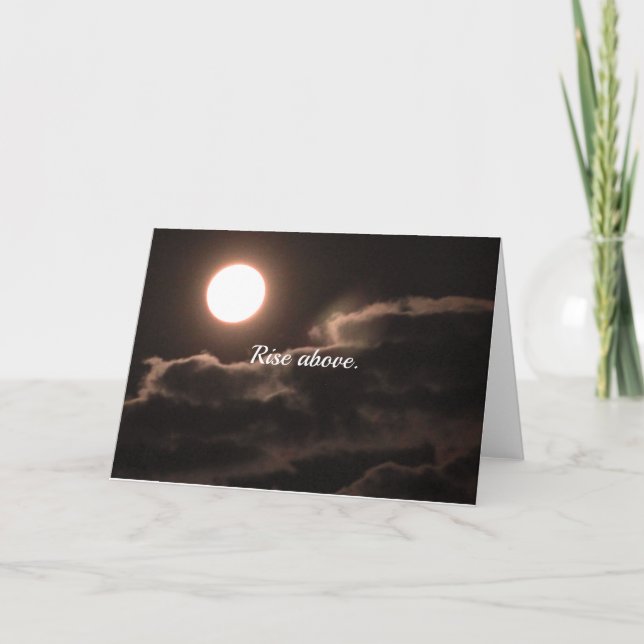 Afirmación tarjeta Full Moon and Clouds Blank 5x7 (Anverso)