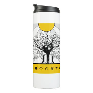 Afirmaciones Botella de agua del árbol de yoga