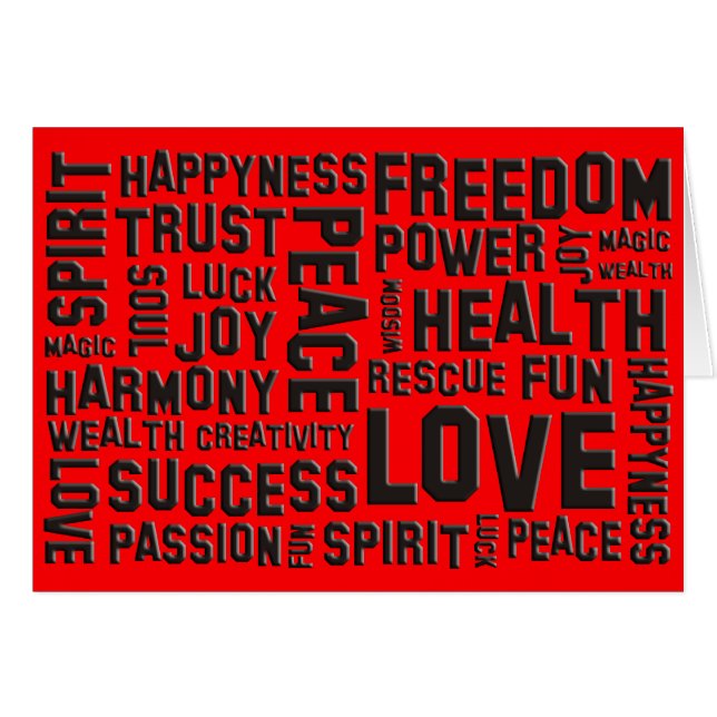 afirmaciones negras | rojo fuego (Anverso (Horizontal))