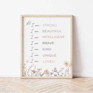 Afirmaciones Positivas Impresas: Arte de Pared de