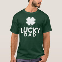 Afortunada camiseta de cuatro hojas de papá - Día 