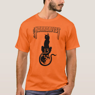 Afortunada camiseta de gato #13 (Naranja)