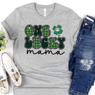 Afortunada camiseta de Mama St Patrick's Day, rega