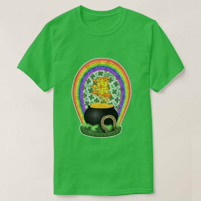 Afortunada camiseta del Día de St Patricks (Diseño del anverso)
