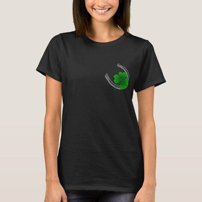Afortunada camiseta femenina irlandesa St. Patrick (Anverso)