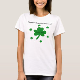 Afortunada camiseta irlandesa Shamrock