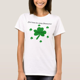 Afortunada camiseta irlandesa Shamrock