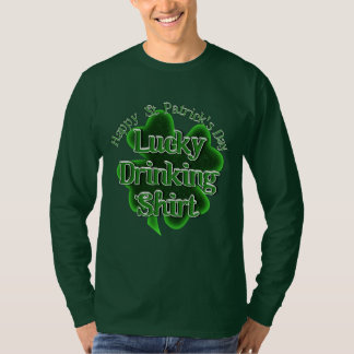 Afortunada camiseta que bebe - Día de San Patricio