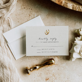 Afortunada en el amor - Horseshoe Wedding Tarjeta