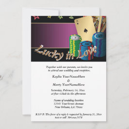 Afortunada en el amor Invitación a la boda moderna