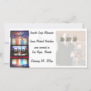 Afortunada Invitación Boda de Las Vegas